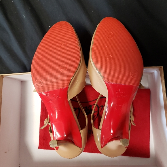 Christian loubuiton Debriditoe 85 Patent Nude - Picture 5 of 5